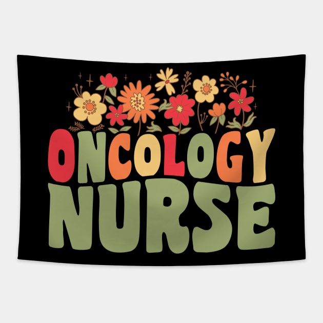 Oncology Nurse Floral Tapestry by medd.art
