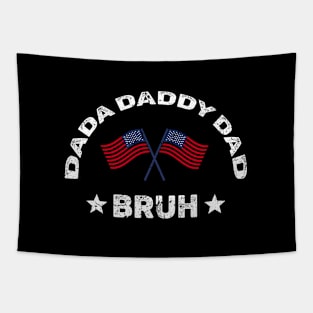 Dada Daddy Dad Bruh Retro Vintage Funny 2023 Fathers Day Tapestry