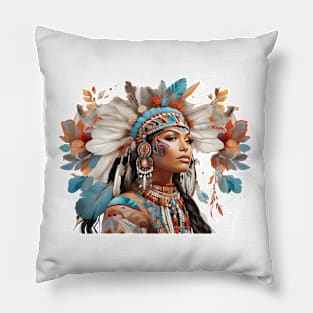 Native American Woman Pillow