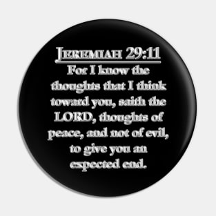 Jeremiah 29:11 Bible Verse KJV Text Pin