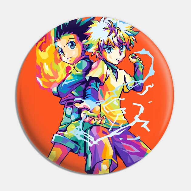 Gon And Killua Pop Art Pin by Zet Art