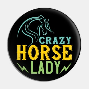 Crazy Horse Lady Pin