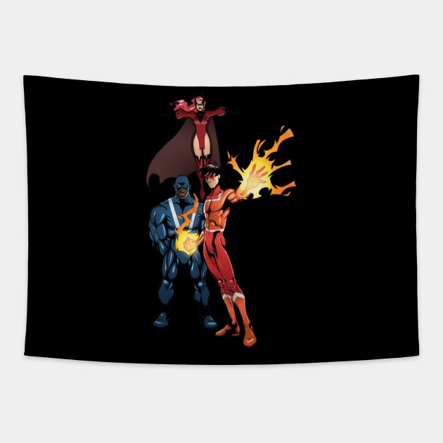 Hero: 9 to 5 Heroes Tapestry by OrangUtanComics