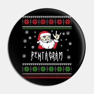pentagram santa metal Pin