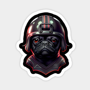 Pug as football player five Magnet