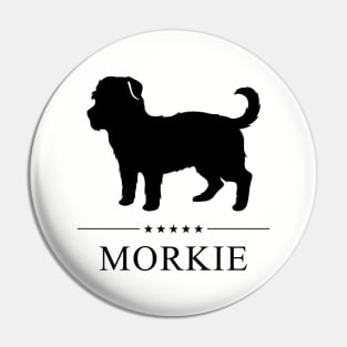 Morkie Black Silhouette Pin