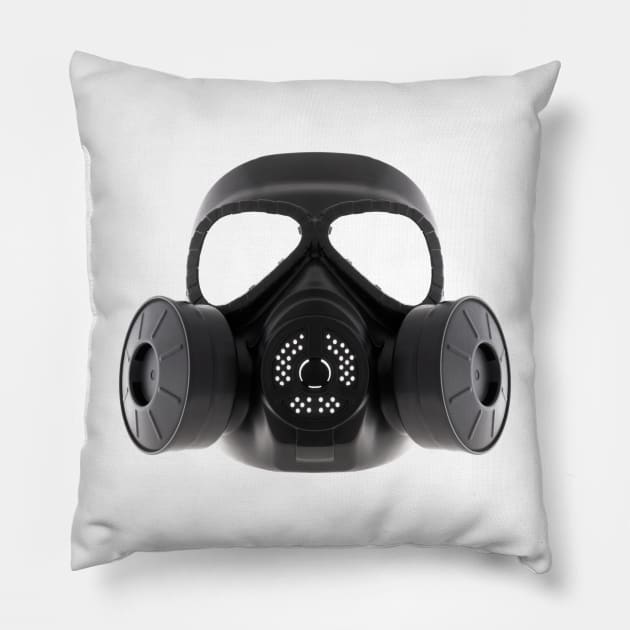 Gas mask Pillow by rheyes