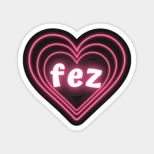 fez neon heart Magnet