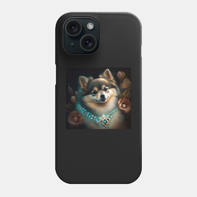 Glimmering Pomsky Phone Case by Enchanted Reverie