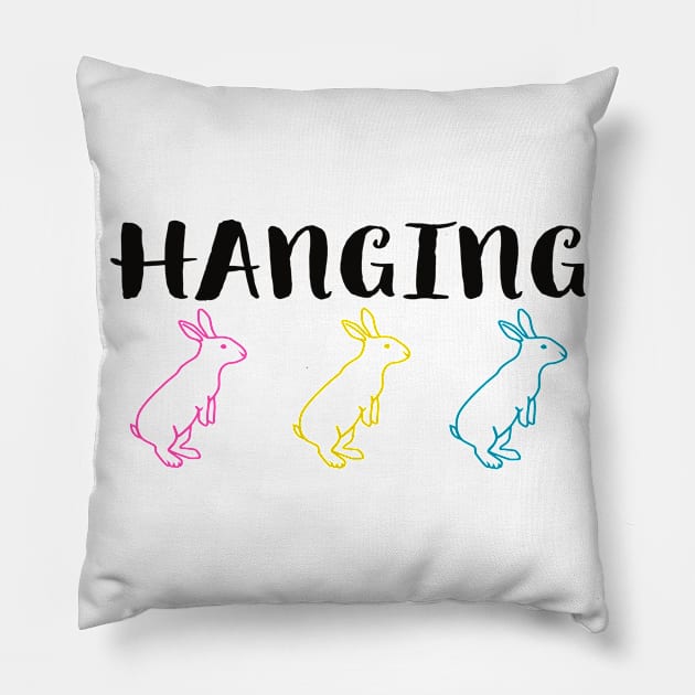 Hanging With My Peeps Cool Funny Easter Christian Pillow by Happy - Design