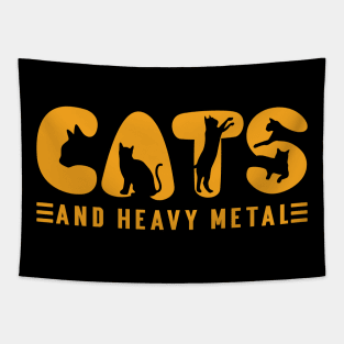 Cats And Heavy Metal v3 Tapestry