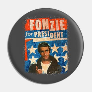 Fonzie for President Pin