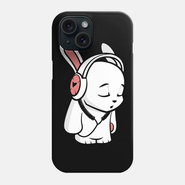 Love Music Cartoon Bunny Phone Case by sebstadraws