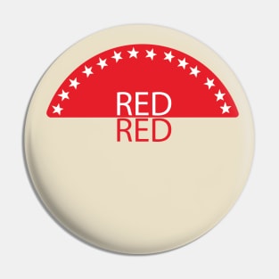 White Stars With Red Background Pin