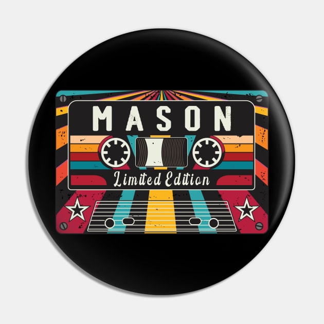 Retro Mason name Pin by Vintagety