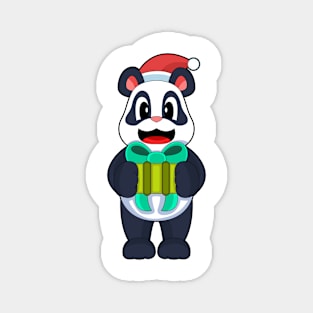 Panda Christmas Santa hat Magnet