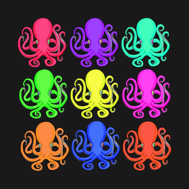 octopus rainbow by HonuHoney