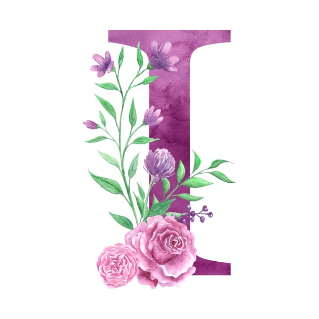 Floral Monogram i Beautiful Rose Bouquet by floralmonogram