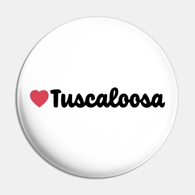 Tuscaloosa Alabama Heart Script Pin by modeoftravel