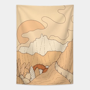 A desert path Tapestry