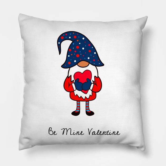 BE Mine Happy Valentines Day Gnome Pillow by SartorisArt1