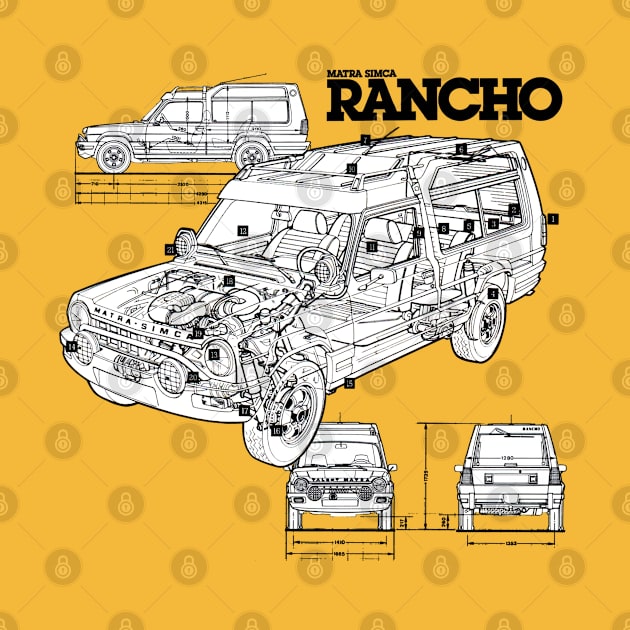 MATRA RANCHO - brochure cutaway by Throwback Motors