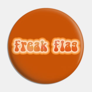 FREAK FLAG. Retro 60s 70s aesthetic slang Pin