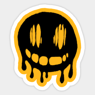 Smiley Face Melting Sticker for Sale by lcd93