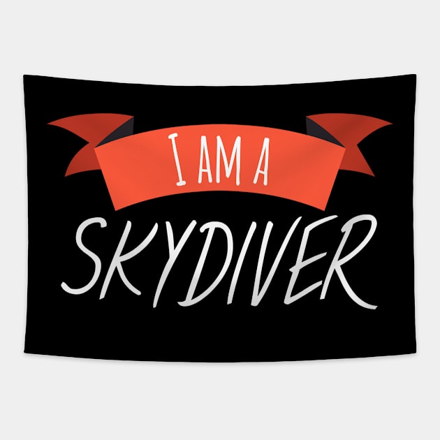 I am a skydiver Tapestry by maxcode