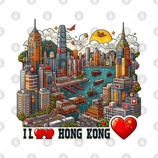 I Love Hong Kong by BukovskyART