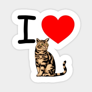 I Heart Tabby Cat Magnet