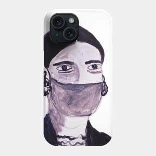 Woman wearing a mask Phone Case