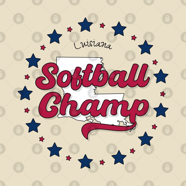 Softball Champ Luisiana LA by PureJoyCraft
