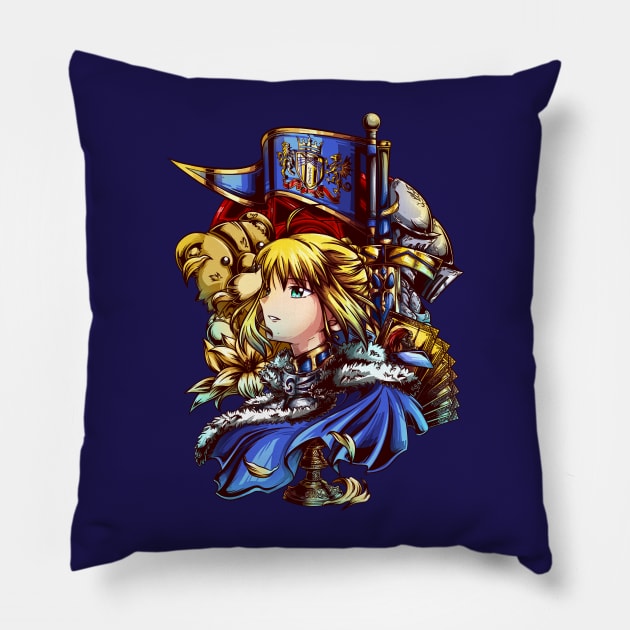 King of The Knights Pillow by dewanata_18