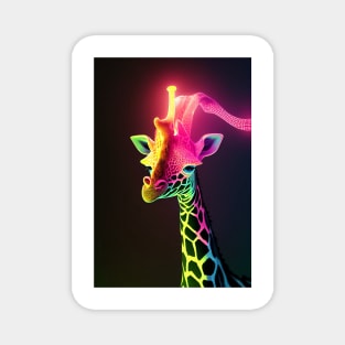 Geoff the Giraffe loves 5G trees, Neon Blast Magnet