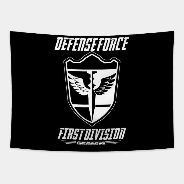 KAIJU No 8: DEFENSE FORCE FIRST DIVISION (WHITE) Tapestry by FunGangStore