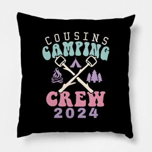 Cousin Camping Crew 2024 Family Vacation Camp Pillow