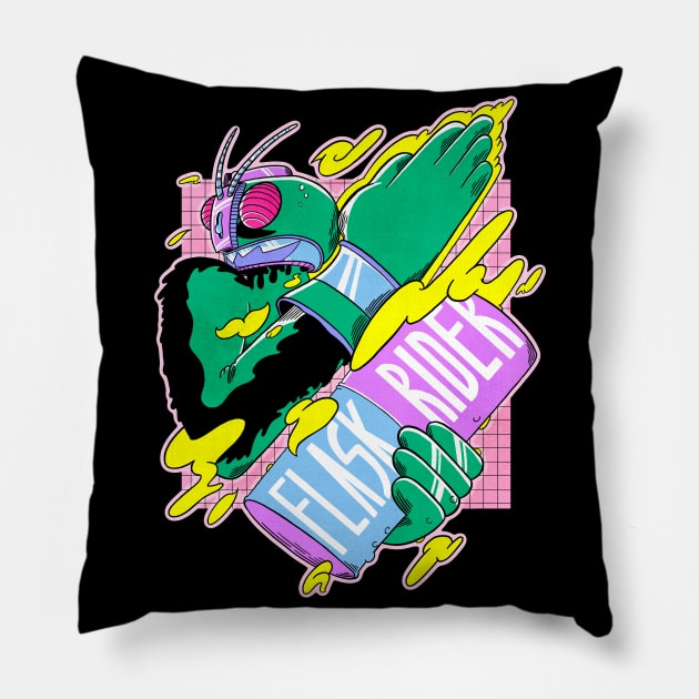 Flask Rider Pillow by Hojyn