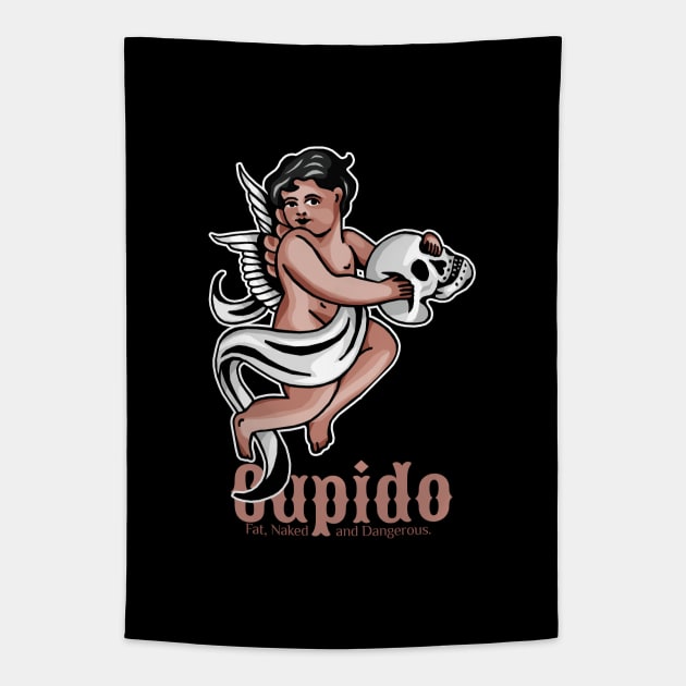 I'm Cupid. Fat, Naked and Dangerous Tapestry by KewaleeTee