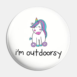 Unicorn Outdoorsy Pin