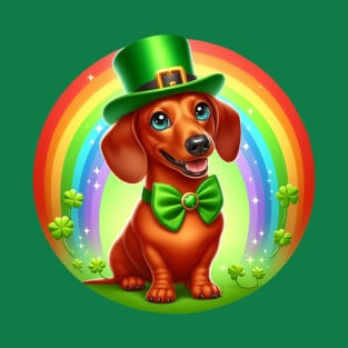 Lucky St Patrick's Dachshund T-Shirt