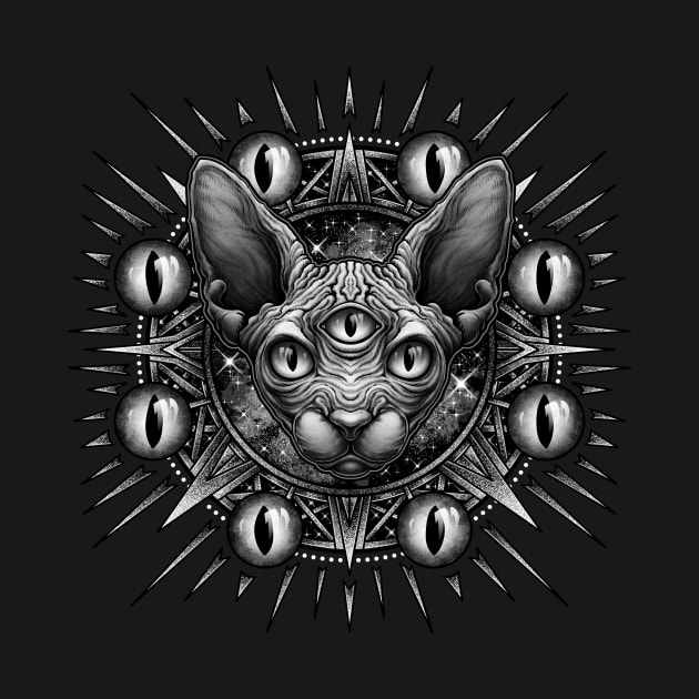 three eyed sphynx cat by LillyRise