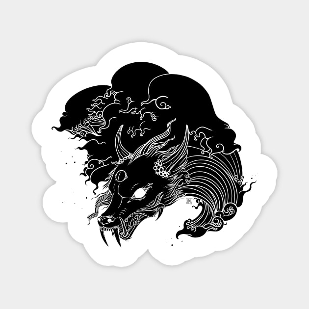 Asian Wave Dragon Magnet by cellsdividing