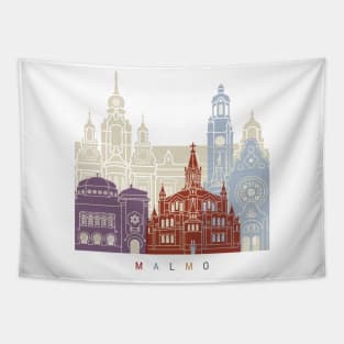 Malmo skyline poster Tapestry