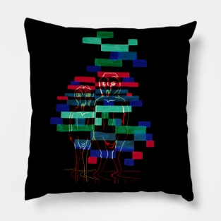 Owl Glitch Pillow