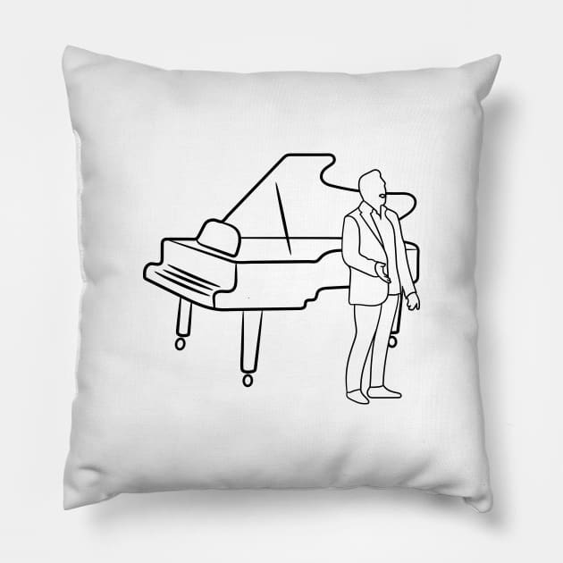 the pianist Pillow by Young at heart