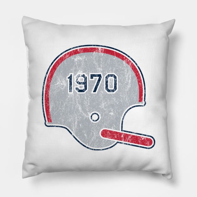 New England Patriots Year Founded Vintage Helmet Pillow by Rad Love