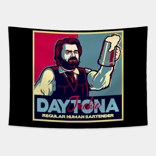 Jackie Daytona- Regular Human Bartender Tapestry by AxLSTORE