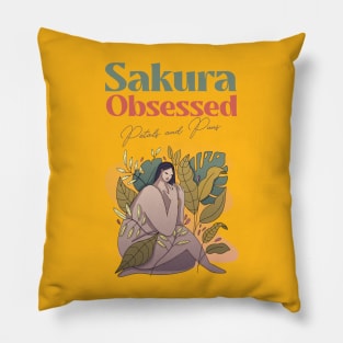 Sakura Obsessed: Petals and Puns Japanese Gardening Pillow