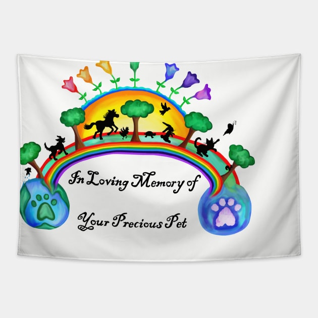 Pet Sympathy Rainbow Bridge Tapestry by Art by Deborah Camp